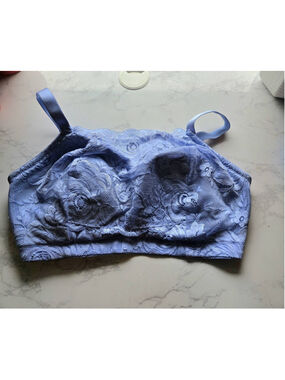 Purple Lacy Bra Instant Shaping 40D style 4024 Lace Modesty Panel Padded Cups